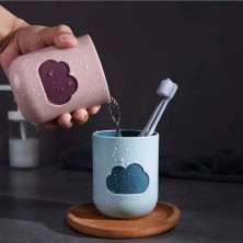 4 Pieces Clouds Tooth Mug