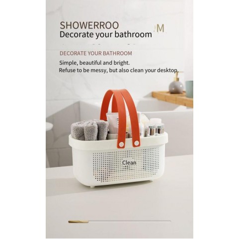 Letter Graphic Bathroom Storage Basket